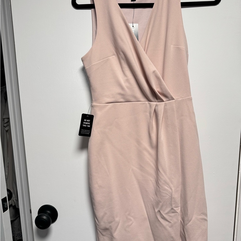 Express Soft Pink Midi Dress